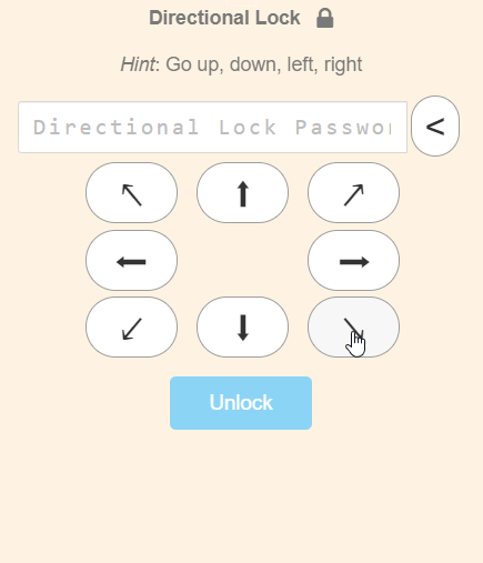 Directional Lock with arrow controls and an Unlock button.