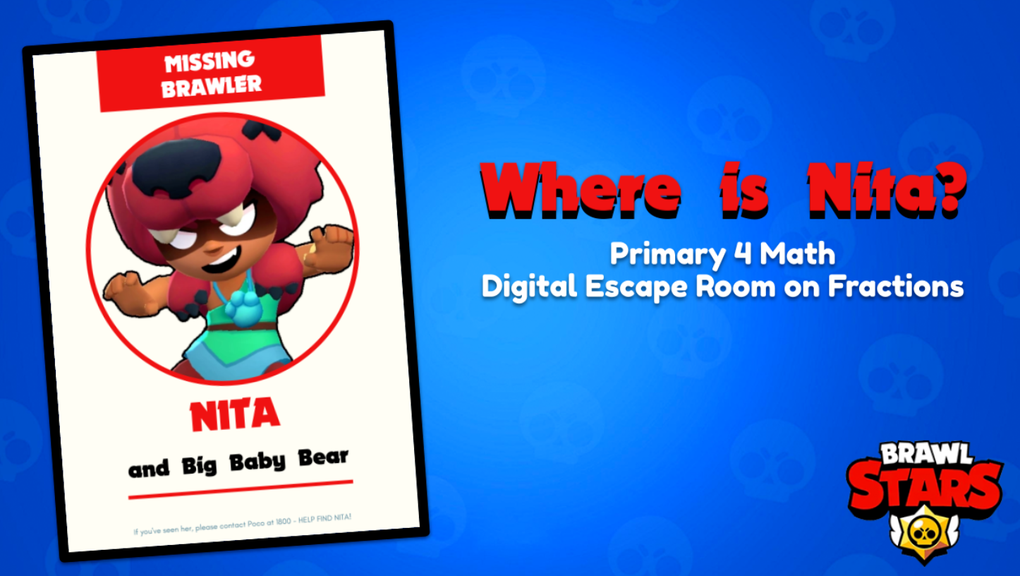 Where Is Nita lesson cover introducing a digital escape room on fractions.