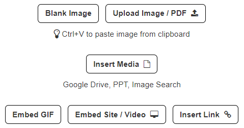 Slide Templates menu for blank images, uploads, video and embedded content.