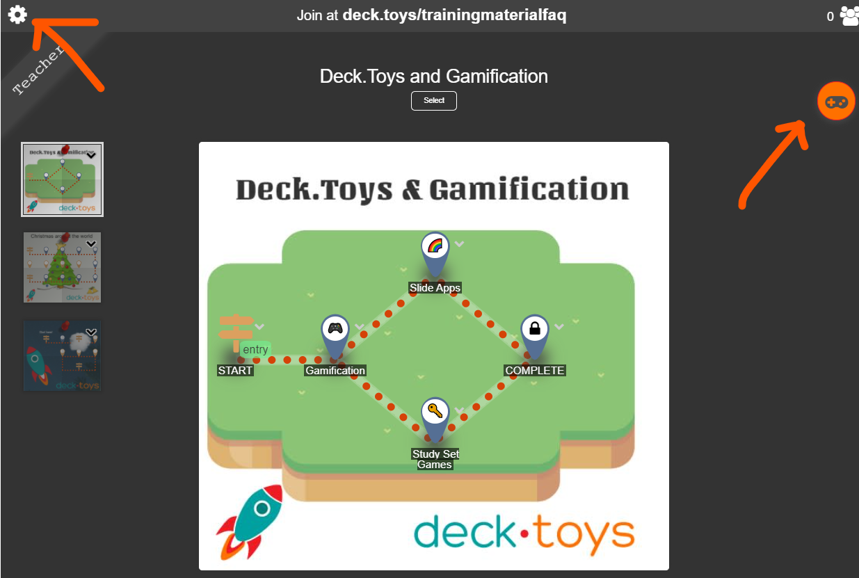 Classroom activity configuration showing a lesson preview and gamification controls.