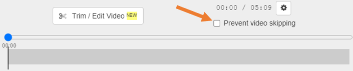 Prevent video skipping option in the video settings.