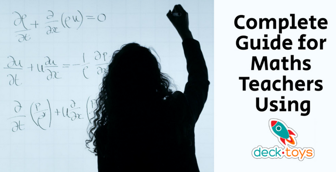 Complete Guide for Maths Teachers graphic with a teacher writing on a board.