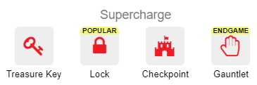 Treasure Key, Lock, Checkpoint and Gauntlet app icons.