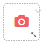 Photo app upload area.
