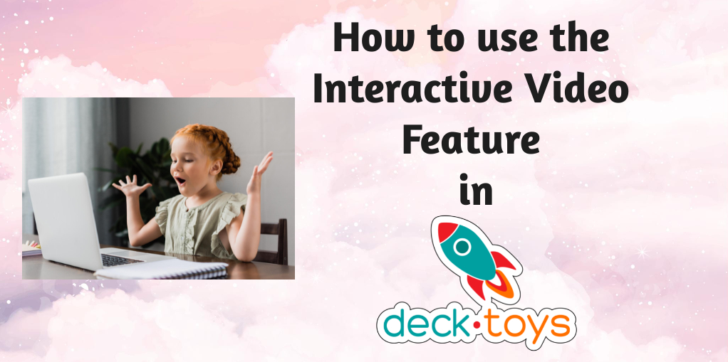 Interactive Video feature graphic with a student using a laptop.