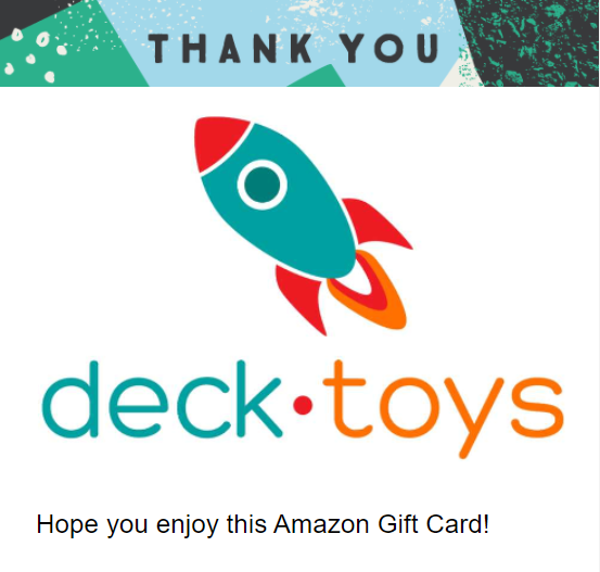 Thank-you graphic for an Amazon gift card giveaway.