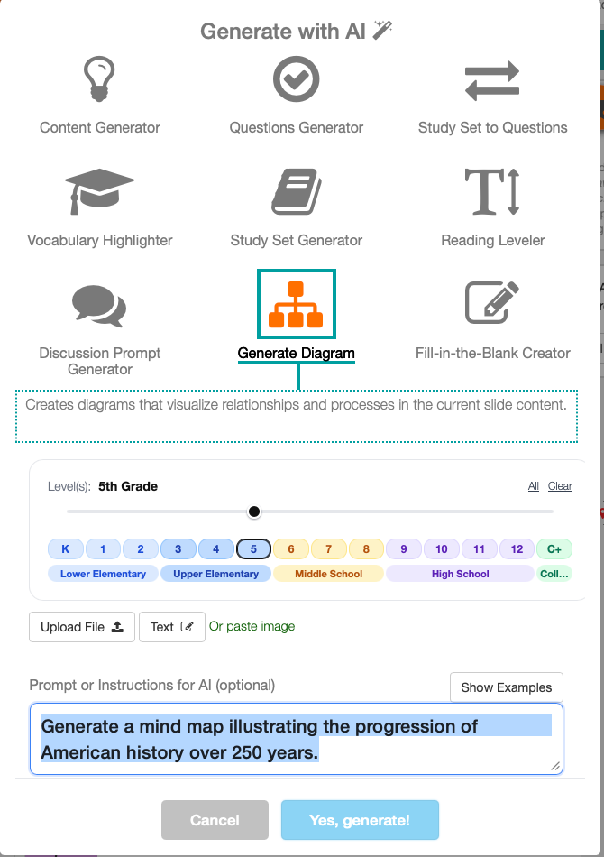 Deck.Toys AI generated diagram from a slide